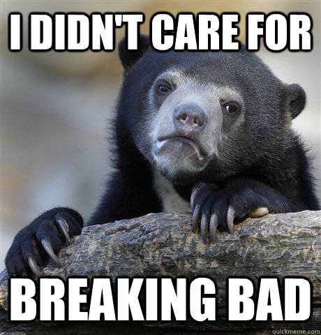 i didn't care for breaking bad  Confession Bear