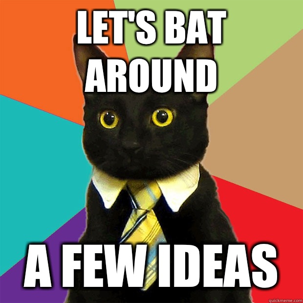 Let's bat around A few ideas  Business Cat