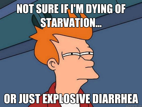 Not sure if i'm dying of starvation... or just explosive diarrhea - Not sure if i'm dying of starvation... or just explosive diarrhea  Futurama Fry