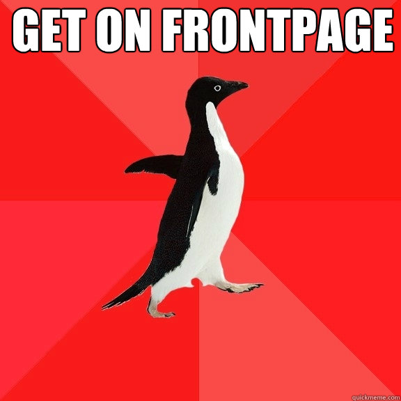 Get on frontpage   Socially Awesome Penguin