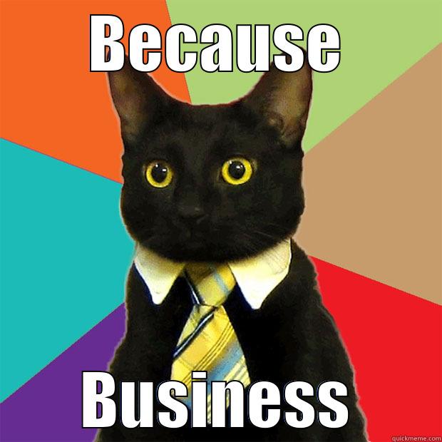 Because Business - BECAUSE BUSINESS Business Cat