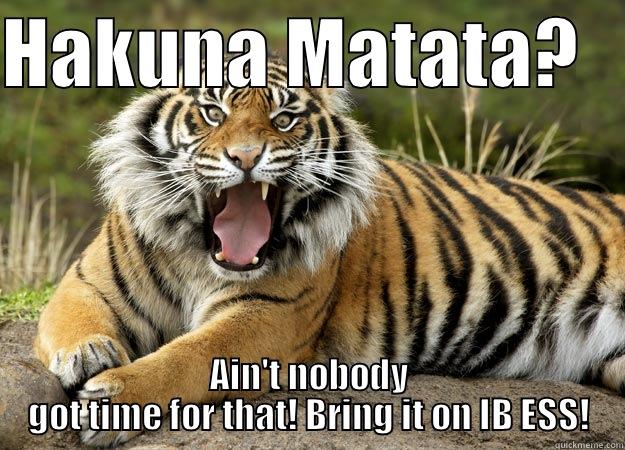 HAKUNA MATATA?    AIN'T NOBODY GOT TIME FOR THAT! BRING IT ON IB ESS! Misc