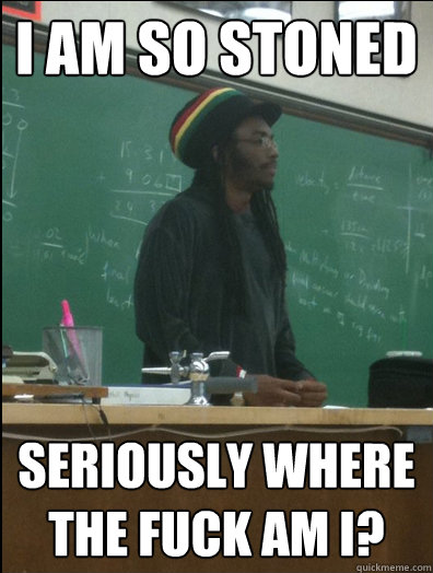 I am so stoned seriously where the fuck am i?  Rasta Science Teacher