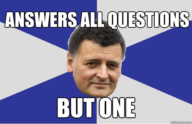 Answers all questions But one - Answers all questions But one  Troll Moffat