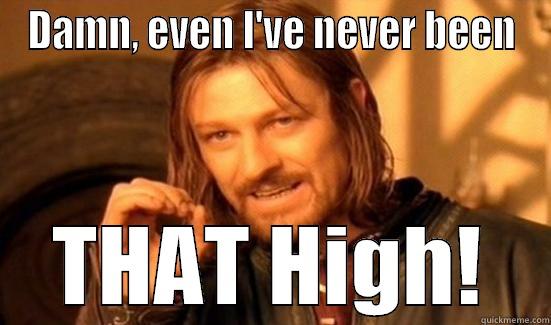 DAMN, EVEN I'VE NEVER BEEN THAT HIGH! Boromir