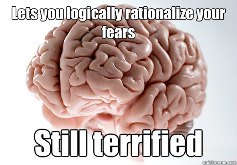 Lets you logically rationalize your fears Still terrified  Scumbag Brain