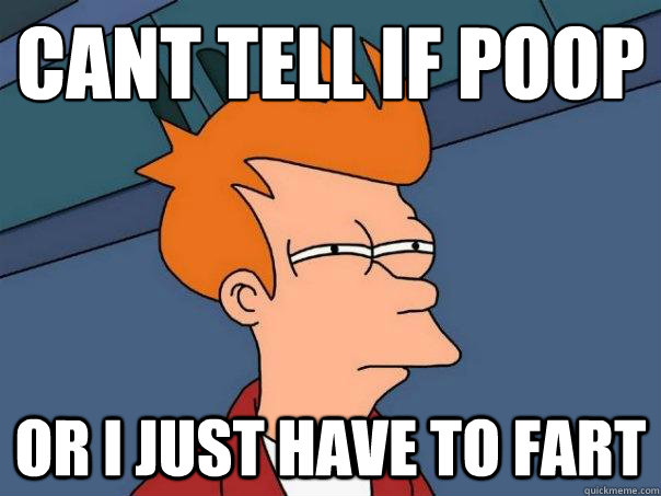 Cant tell if poop Or I just have to fart  Futurama Fry