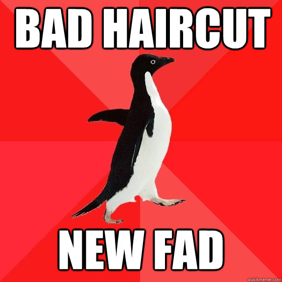 BAD HAIRCUT NEW FAD  Socially Awesome Penguin