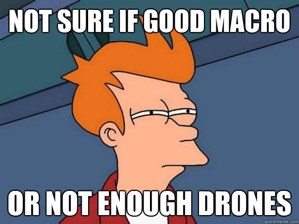 Not sure if good macro Or not enough drones  Futurama Fry