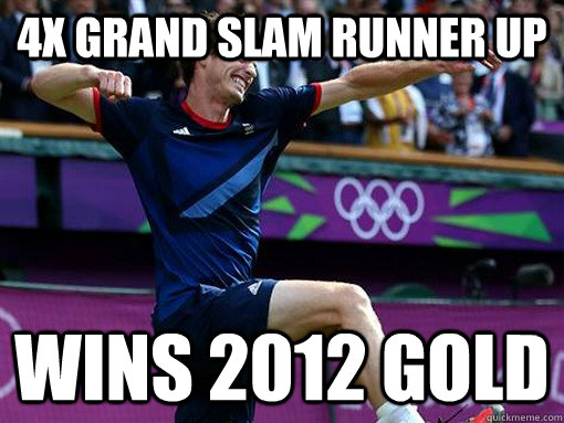 4x grand slam runner up wins 2012 gold - 4x grand slam runner up wins 2012 gold  Andys joy