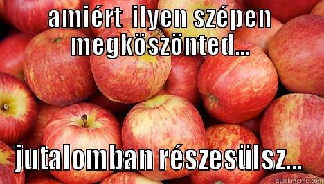 AMIÉRT  ILYEN SZÉPEN MEGKÖSZÖNTED... JUTALOMBAN RÉSZESÜLSZ... Misc