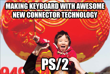 Making keyboard with awesome new connector technology PS/2  Second World Success