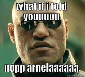 WHAT IF I TOLD YOUUUUU NOPP ARNELAAAAAA Matrix Morpheus