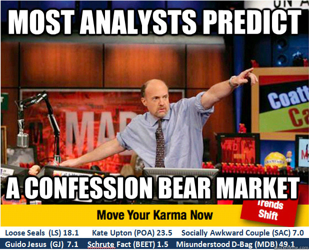 Most Analysts Predict A Confession Bear Market  Jim Kramer with updated ticker