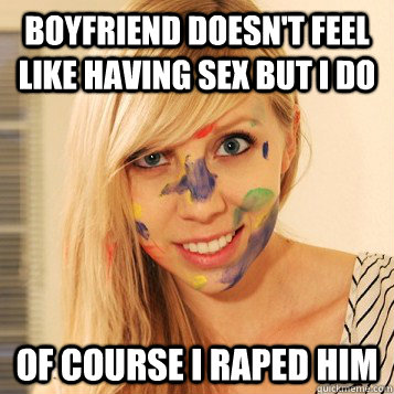 boyfriend doesn't feel like having sex but i do of course i raped him  