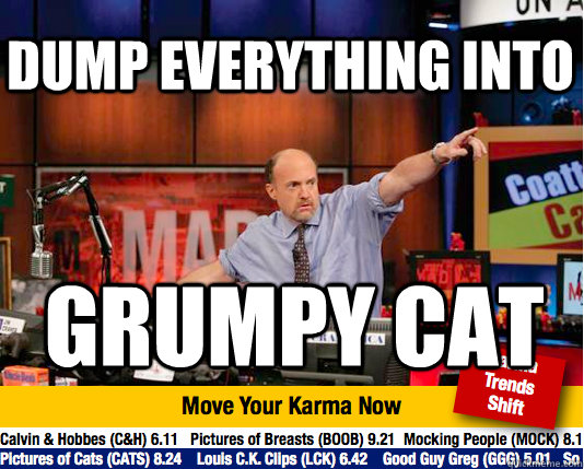 dump everything into grumpy cat   Mad Karma with Jim Cramer