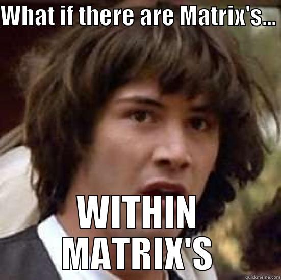 WHAT IF THERE ARE MATRIX'S... WITHIN MATRIX'S conspiracy keanu