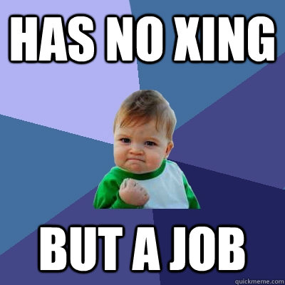 Has no XING But a job   Success Kid