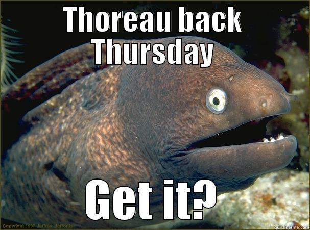 THOREAU BACK THURSDAY GET IT? Bad Joke Eel