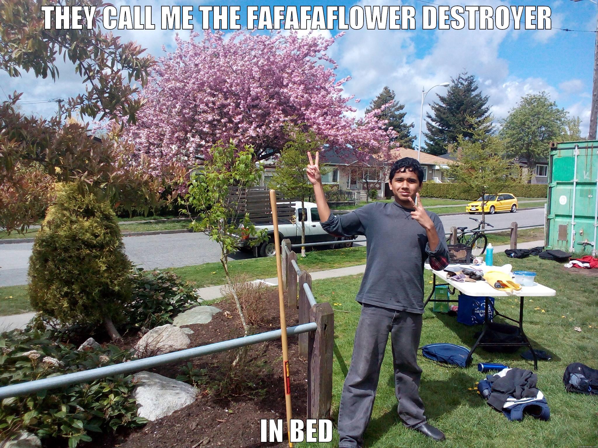 THEY CALL ME THE FAFAFAFLOWER DESTROYER IN BED Misc