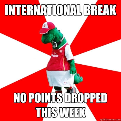 International break No points dropped this week  