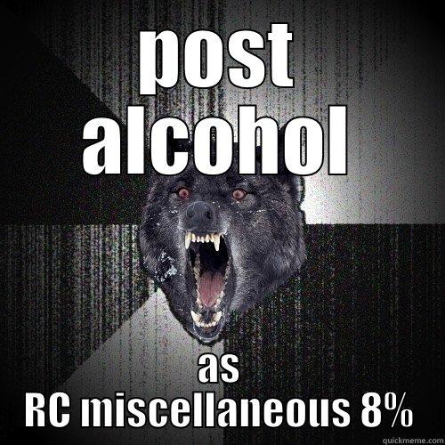 POST ALCOHOL AS RC MISCELLANEOUS 8% Insanity Wolf