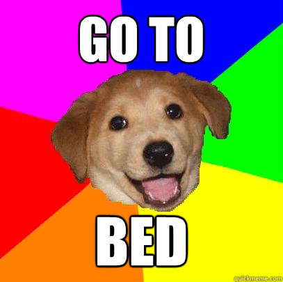 Go to Bed  Advice Dog