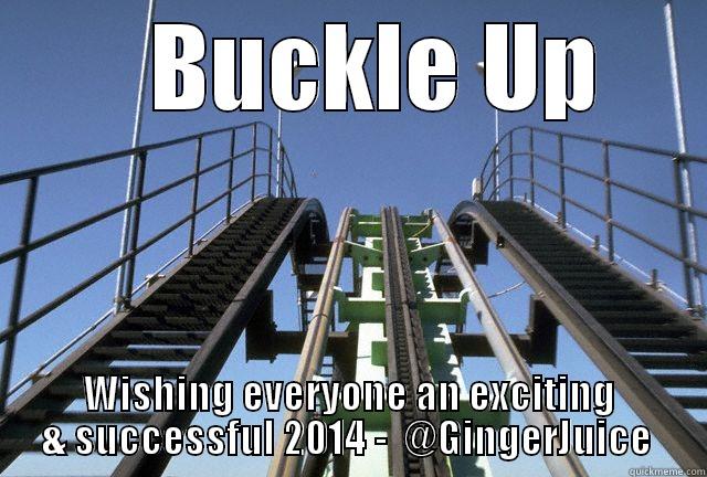    BUCKLE UP WISHING EVERYONE AN EXCITING & SUCCESSFUL 2014 -  @GINGERJUICE  Misc