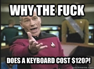 why the fuck does a keyboard cost $120?!  Annoyed Picard