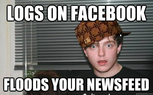 Logs on Facebook Floods your newsfeed  