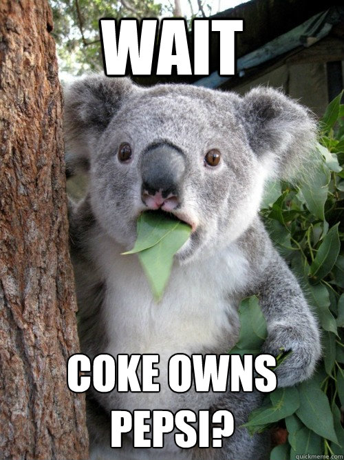 wait coke owns pepsi?  koala bear