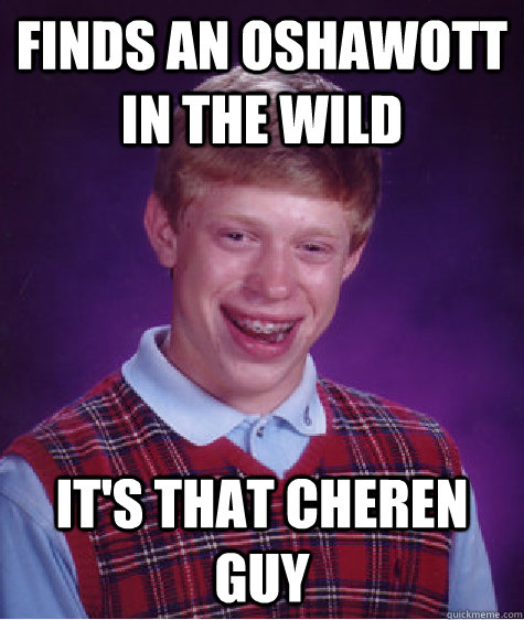 Finds an oshawott in the wild It's that Cheren guy  Bad Luck Brian