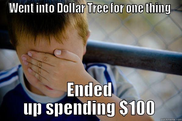 WENT INTO DOLLAR TREE FOR ONE THING ENDED UP SPENDING $100 Confession kid