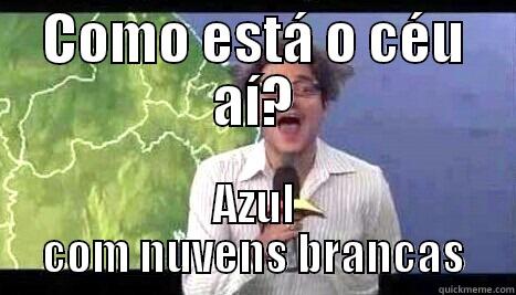 COMO ESTÁ O CÉU AÍ? AZUL COM NUVENS BRANCAS Misc