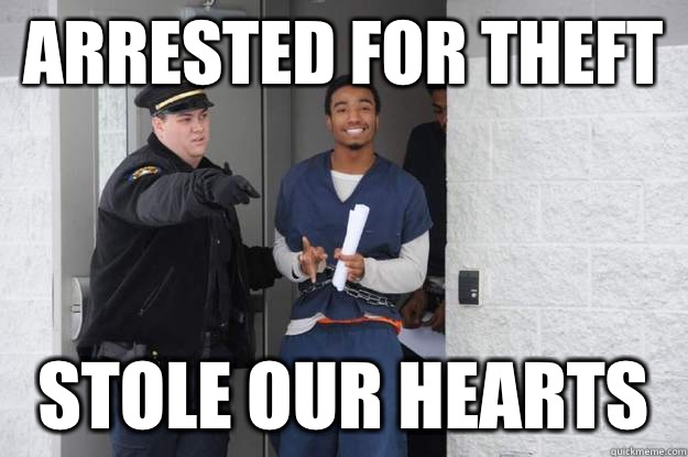 Arrested for theft  stole our hearts - Arrested for theft  stole our hearts  Ridiculously Photogenic Prisoner