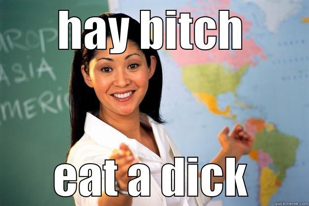 hay bitch eat a dick - HAY BITCH EAT A DICK Unhelpful High School Teacher