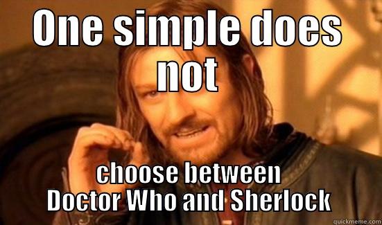 ONE SIMPLE DOES NOT CHOOSE BETWEEN DOCTOR WHO AND SHERLOCK Boromir