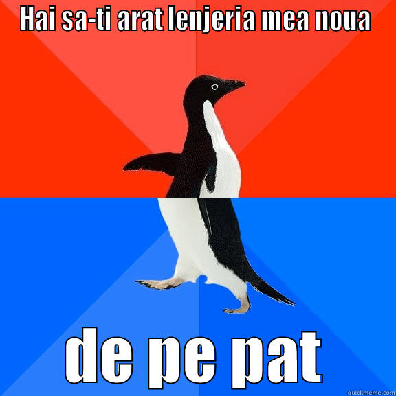 HAI SA-TI ARAT LENJERIA MEA NOUA DE PE PAT Socially Awesome Awkward Penguin