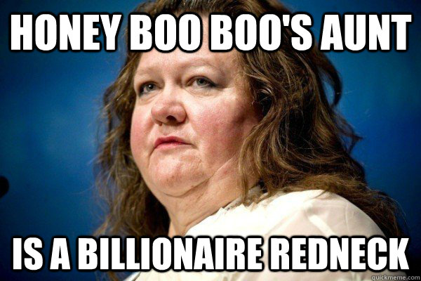 Honey Boo boo's aunt is a billionaire redneck  Spiteful Billionaire