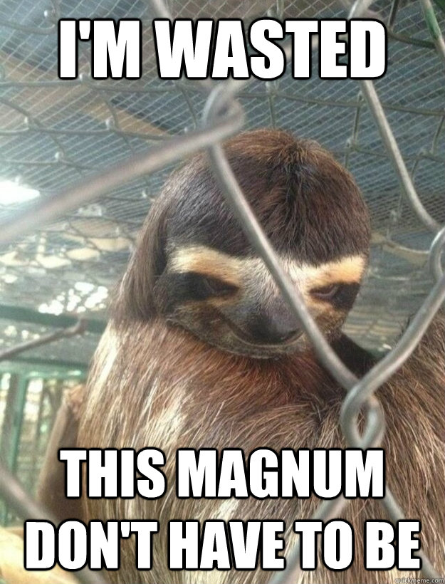 I'm wasted this magnum don't have to be - I'm wasted this magnum don't have to be  Creepy Sloth