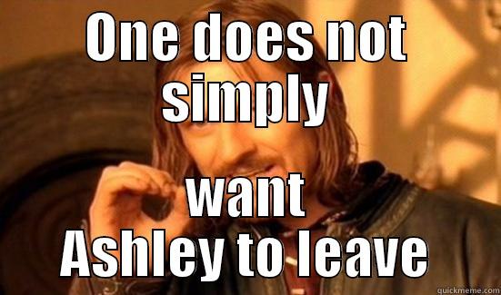 ONE DOES NOT SIMPLY WANT ASHLEY TO LEAVE Boromir