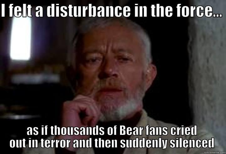 I FELT A DISTURBANCE IN THE FORCE...  AS IF THOUSANDS OF BEAR FANS CRIED OUT IN TERROR AND THEN SUDDENLY SILENCED Misc