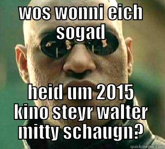 WOS WONNI EICH SOGAD HEID UM 2015 KINO STEYR WALTER MITTY SCHAUGN? Matrix Morpheus