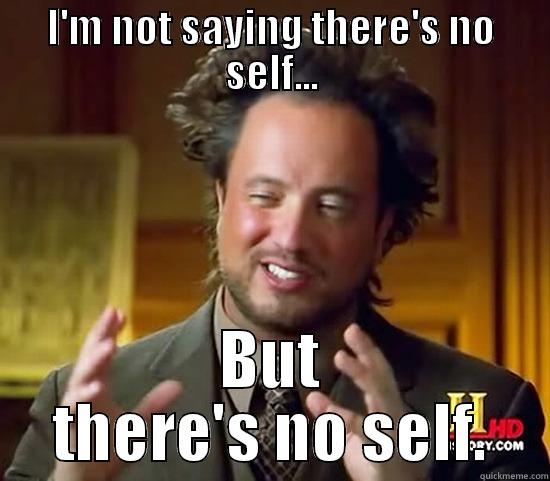 no self - I'M NOT SAYING THERE'S NO SELF... BUT THERE'S NO SELF. Ancient Aliens