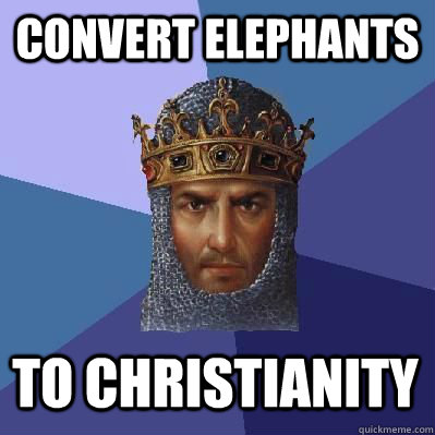 CONVERT ELEPHANTS TO CHRISTIANITY  Age of Empires