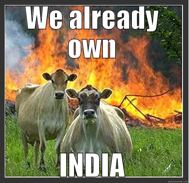 WE ALREADY OWN INDIA Evil cows