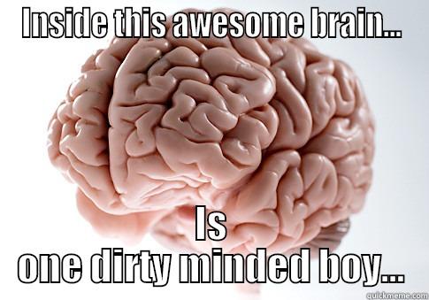 INSIDE THIS AWESOME BRAIN... IS ONE DIRTY MINDED BOY... Scumbag Brain