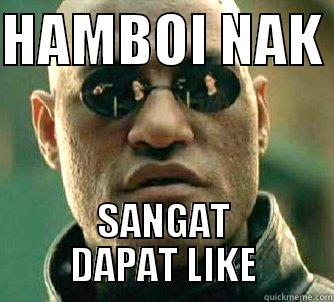 ASDasdasdasd asdasd wadawdsad - HAMBOI NAK  SANGAT DAPAT LIKE Matrix Morpheus