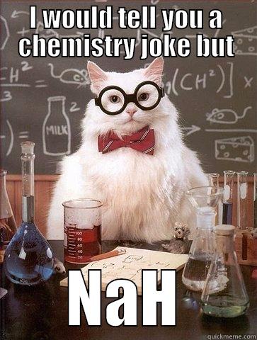 I WOULD TELL YOU A CHEMISTRY JOKE BUT NAH Chemistry Cat