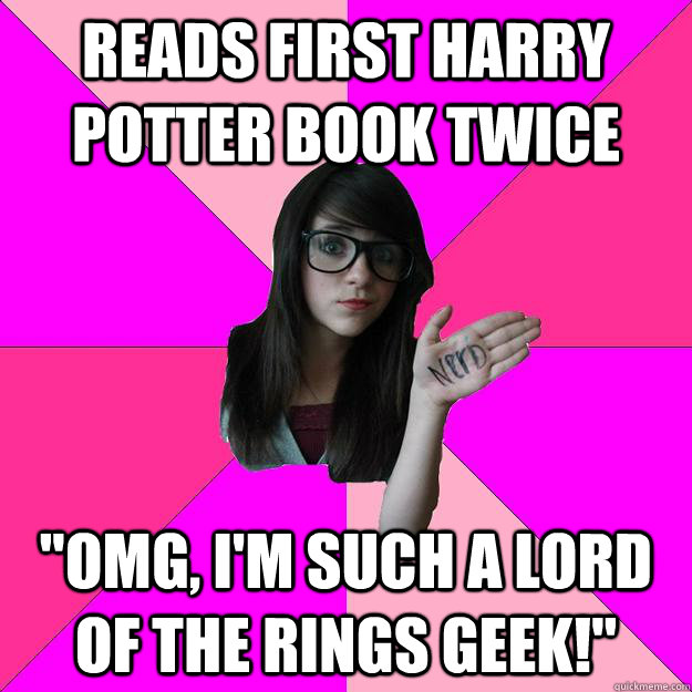 Reads first harry potter book twice 